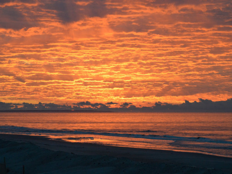 Colorful coastal cloudscape