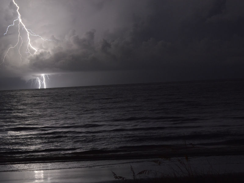 Thunderstorm view from the deck
