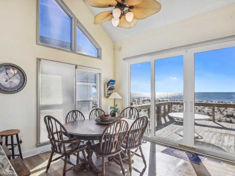 Dining room with ocean views