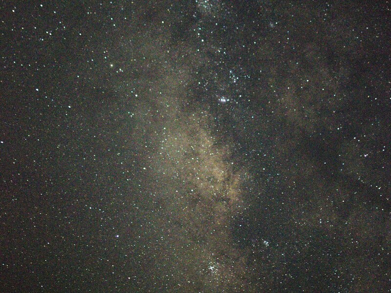 Milky Way detail over the coast